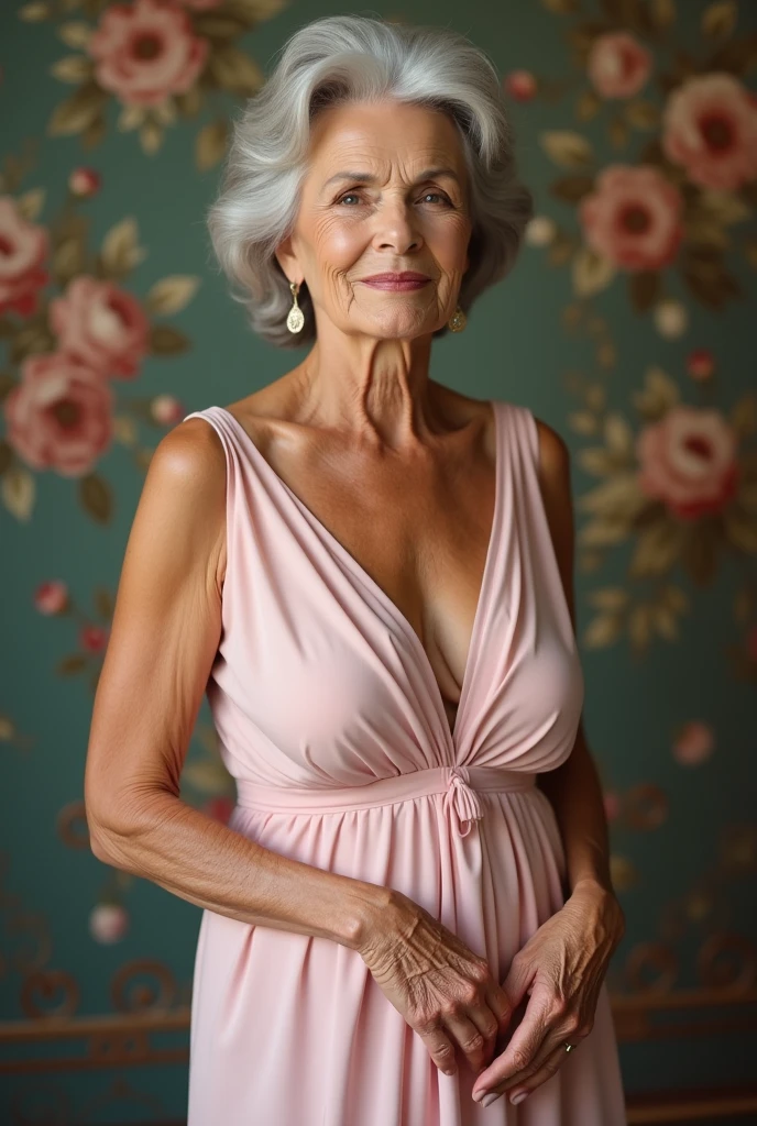 Mature old woman aged 55 who looks like Victoria Beckham bimbo style in the West Indies  