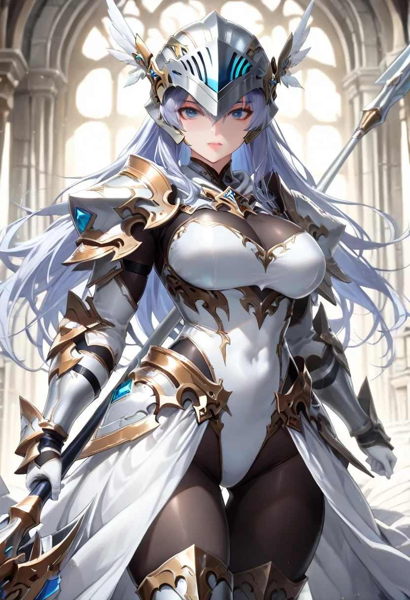 The majestic female general,Slim figure,Ripe and full,exciting huge boobs,no sagging,Tighten abs,Sexy long legs,No fat,Wear purple pantyhose,A Japanese sword hangs from his waist,With a bow and arrow on his back,Wearing Japanese armor,The brilliance of motherhood almost overflows,Always with a kind expression。