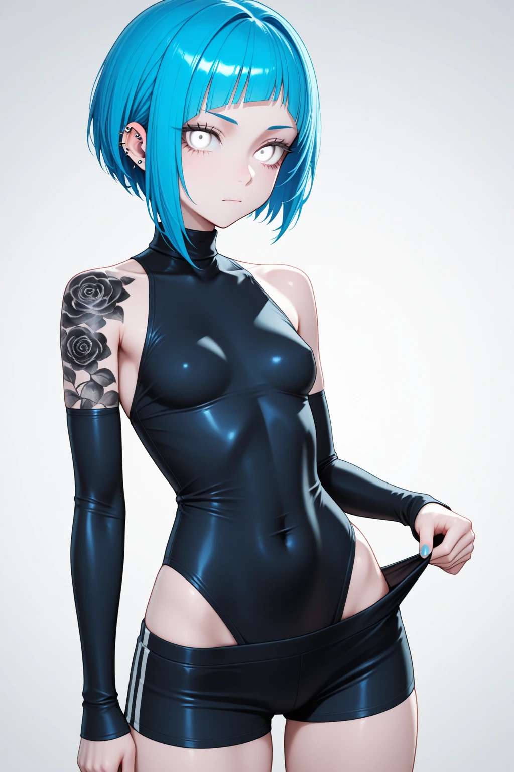 (whole body), standing on all fours, boy, femboy, skin fair, White hair, grey-eyed, rainbow tattoo on arm, lain, small dick, niplles, with with enjoyment, dick in the face, ahegao, without running down your face, happy, shivering, being penetrated by a penis, background of a room, fluffly