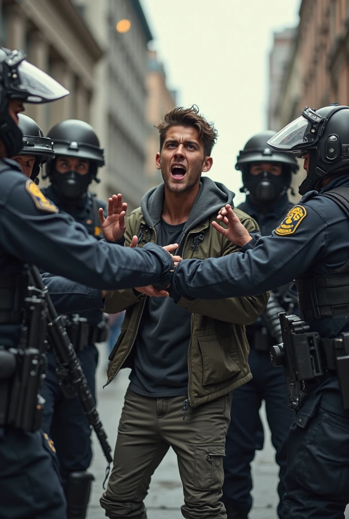 Jesus Christ being arrested by São Paulo police in Brazil
