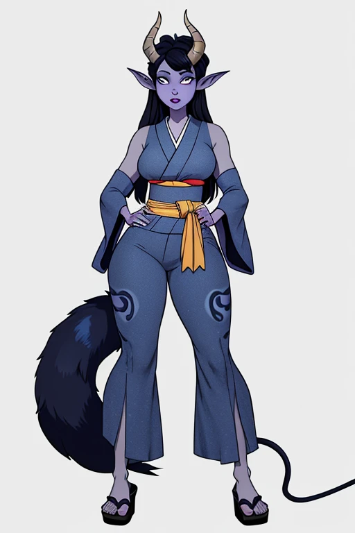 Femboy, fair skin, ninja outfit, ninja mask, fox ears, 9 fluffy tails, cleopatra long hair, 4 arms, full body.