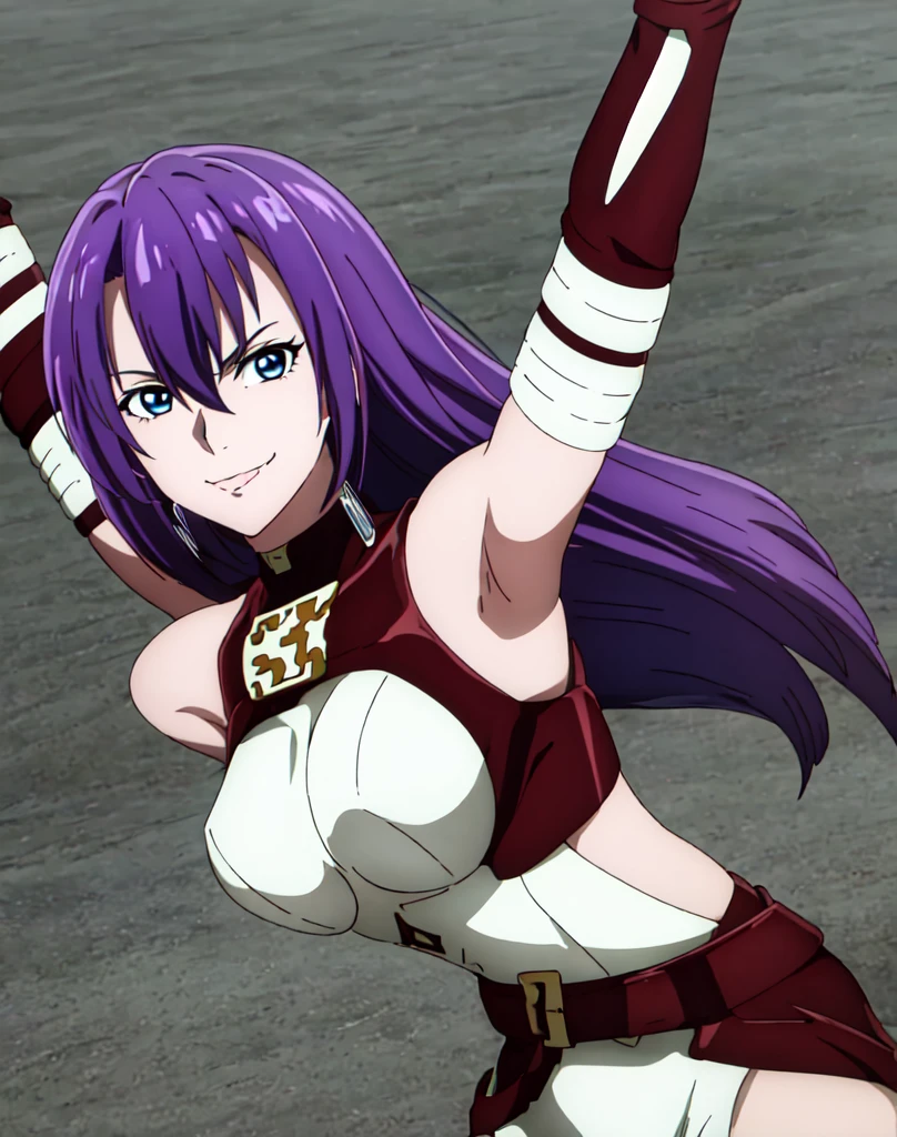 ((Best Quality)) ((my hero academia anime style)) generates a girl with lilac hair, Honey eyes, muscular in the UA uniform