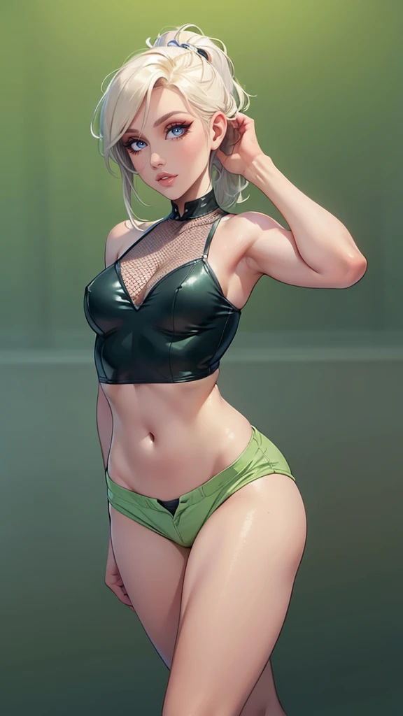 <lora:Zeri:1>, zeri (league of legends),
(realistic:1.1), (photorealistic:1.2),
highly detailed, extremely detailed CG unity 8k wallpaper, illustration, highres, absurdres, solo focus, best quality, masterpiece, intricate, highly detailed, (fractal art:1.2), colorful, detailed hands, correct limbs,
detailed background, cafee, deserted,
<lora:LightingVFX:0.2>,
surrounded by green lightning, green lighting glowing , green lighting intricate:1.2, (tiny spark green lighting), intricate line of green lightning, bloom, particle green lighting, green particle glow,
sexy pose, sitting on table,
<lora:fishnetLORA_fishnetV1:>,
1girl, shy, horny, seductive smile, kinky, ahegao,
(lingerie, garter belt, (sweaty black stocking:1.5)),
(light green hair:1.3), white sclera, brown iris, red lips, medium breasts, short hair, thick thighs, ass, beautiful ass, sexy ass,
(ulzzang-6500-v1.1:0.6), (pureerosface_v1:0.6),