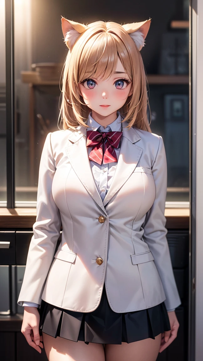 there is a woman in a plaid jacket and yellow panties, hyperrealistic schoolgirl, a hyperrealistic schoolgirl, cute , wearing japanese , realistic young gravure idol, japanese girl , japanese , of a posing, young pretty gravure idol, young sensual gravure idol, dressed as