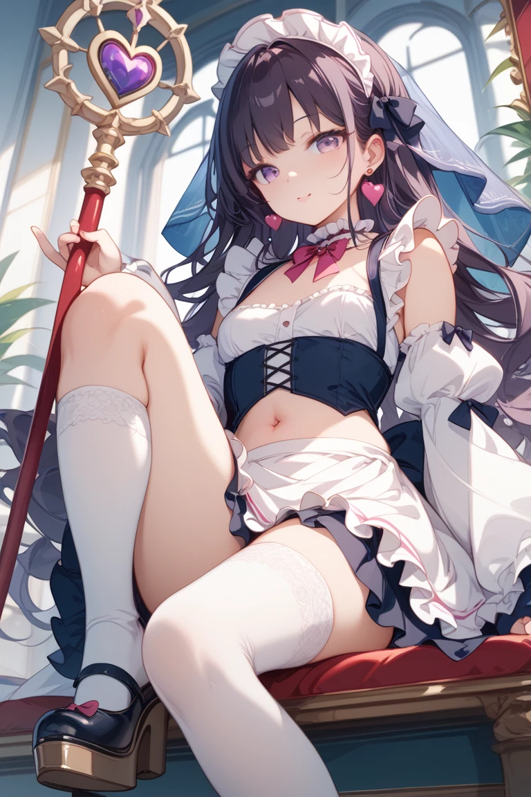 (((masterpiece, Highest quality, High resolution, 超High resolution, Written boundary depth, 4K, About RTTX10.0))), Beautiful Anime Women, Beautiful art style, Anime characters, ((Smooth texture, 再alistic texture, Anime CG Style)), Exact finger count、Exact number of legs、(Exact number of arms:1.0, Exact number of hands:1.0), (Perfect hands, Perfect Anatomy), Cinematic, 再alistic, Extremely detailed CG, Daytime lighting, Perfect lighting, Best Shadow, The best natural light, whole body, whole body, ((Date A Live),(Tokizaki Kurumi)), ((Sexy and cute panties, (Stylish shiny satin black panties:1.2), Lace panties:1):1.3), ((Completely naked, White apron))