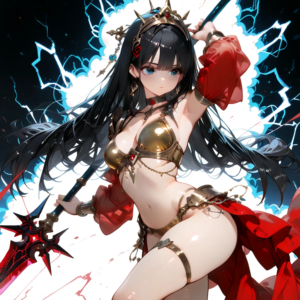 ((((((outstretched hands, out stretched fingers, outstretched arms)))))) black hair, bare shoulder, red eyes, very long hair, cleavage, large breasts, dress, showgirl skirt, high-leg, cleavage cutout, tiara, bare thighs, gauntlets, bare shoulder, bare nails, bare fingers, bare hands, good hands, best hands, Correctly aligned fingers, extremely detailed hands and fingers, ultra detailed hands and fingers, super detailed hands and fingers, perfect female hands and fingers, biologically accurate hands and fingers, (((4 fingers and 1 thumb accurate hands and fingers))), beautiful hands and fingers, hands and fingers drawing, human hand and fingers, perfect arrangement of fingers, detail focus hands, detail focus fingers, perfection hands, better hands, adult face, fearless face, (((both arms, two arms, both hands, two hands))), super fine illustration, masterpiece, masterwork, by famous artist, official art, ultra high res, best quality, high quality, Hand, detailed, perfect, perfection , hands, both hands is Thumb and index finger and middle finger and ring finger and little finger, even hands, panties, thighhighs, symmetrical bangs, gleaming skin, oil skin, shiny skin, wet skin, sweat, rouge, exquisite, beautiful,cg unity 8k wall paper, perfect face, ultra detailed beautiful face, perfect nose, perfect mouth, clear eyes, light eyes, perfect eyes, symmetrical eyes, even eyes, 16k, absurdres, perfect body, perfect anatomy, perfect proportion, perfect arms, perfect torso, symmetrical hands, symmetrical arms, open arms for viewer,
