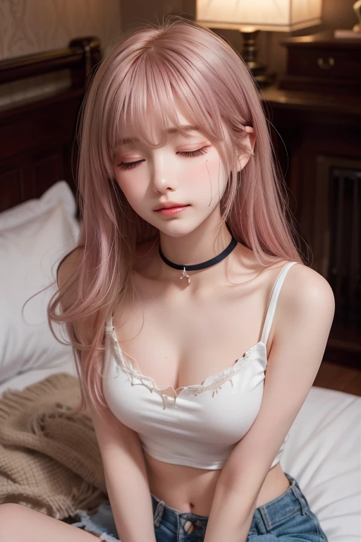 最high quality, masterpiece, High resolution, One girl,Beautiful Face, Rim Light, Two-tone lighting,(Skin with attention to detail:1.2), 8k uhd, Digital SLR, Soft lighting, high quality, Volumetric lighting, photograph, High resolution, 4K, 8k, Pink Hair,from below,breakfast,