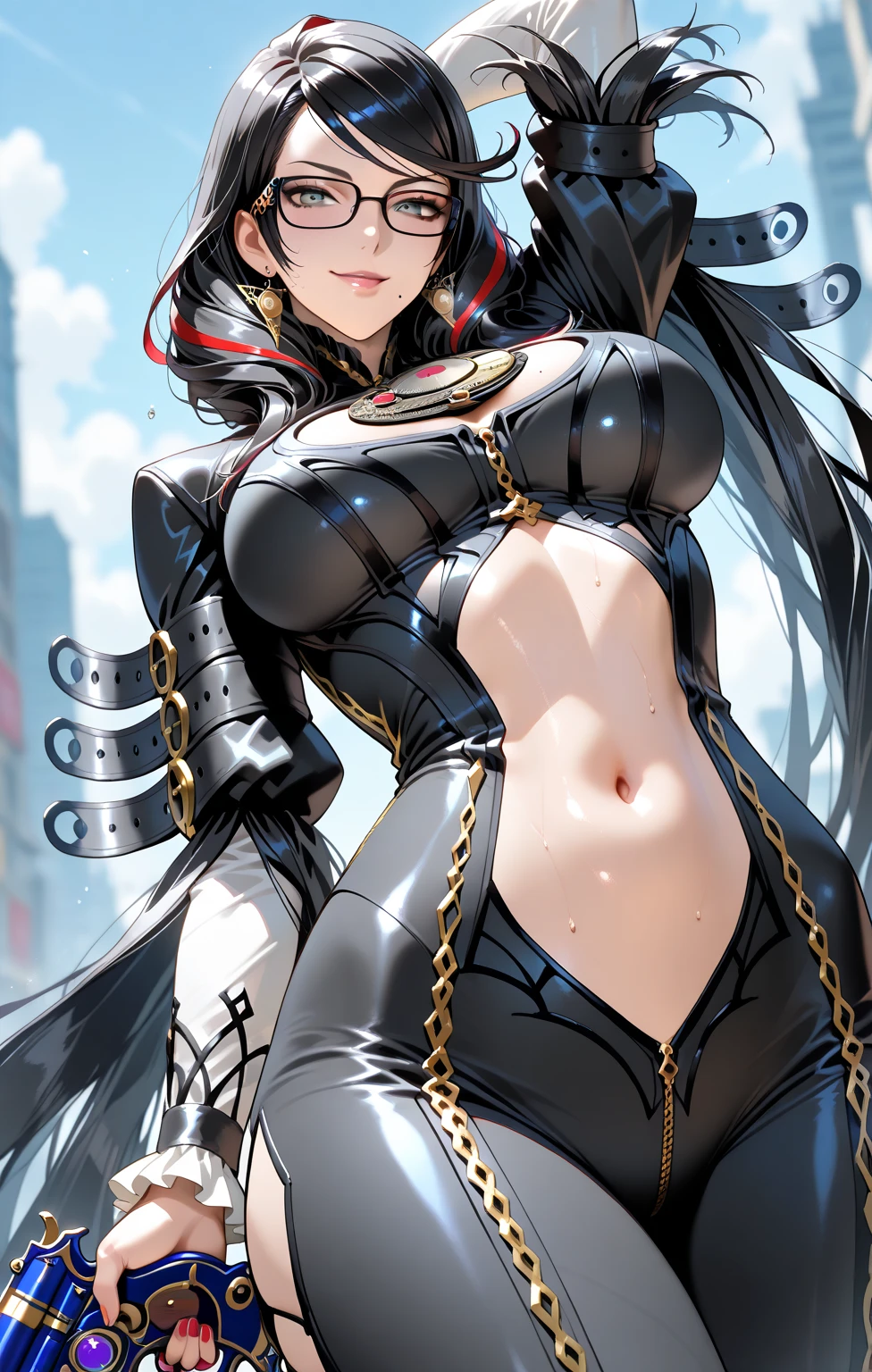 1female，35yo，Huge breasts， 独奏， Supergirl，Wearing a blue transparent military uniform， Pornographic exposure，ln the forest，  She has long flowing black hair， Bare genitalia，Sateen，Bigchest， From the front side， Wet straight hair， Sweating profusely，mostly cloudy sky，（tmasterpiece），（Very detailed CG unity 8K wallpaper），best qualtiy，cinmatic lighting，detailed back ground，beatiful detailed eyes，Bright pupils，（Very fine and beautiful），（Beautiful and detailed eye description），ultra - detailed，facing at camera，A high resolution，ultra - detailed），Very long hair，standing on your feet，Emotive expressions，Open-mouthed，Chest sagging，nakeness， Expose the genitals，revealing breasts，Camel toes，with no underpants，extremely large bosom，Extremely colorful，Most detailed，fully body photo，The face is well lit