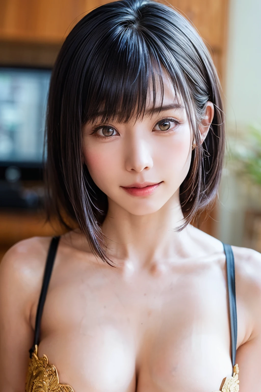 Japan Person, 1girl, 12 years old, japanese Famous idol, 1cute girl, very young face, masterpiece, high quality, small face, (very small tits:1.8)separately micro bikini style, sexy pose, dramatic angle:1.4, Stroll around sandy coast,