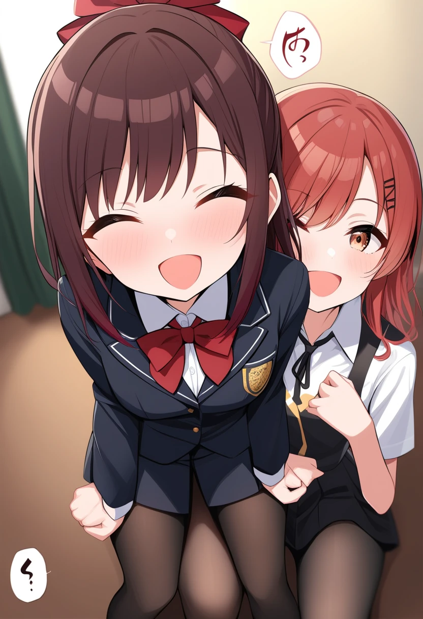 2girls, nishikigi chisato, inoue takina, lycoris recoil, apron, Japanese cafe, anime, 1boy fat_man, faceless male, POV penis, licking penis, masterpiece, best quality, very aesthetic, absurdres, highly detailed, mosaic censor, comic