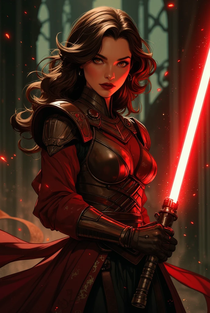 vampire woman with armor and sword