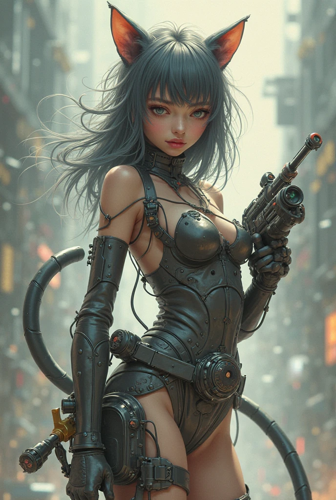 to8contrast style, a cute smoky kitten made out of metal, (cyborg:1.2), ([tail | detailed wire]:1.3), (intricate details), hdr, (intricate details, hyperdetailed:1.2), cinematic shot, vignette, centered, by Stray game, (the most beautiful portrait in the world:1.5)