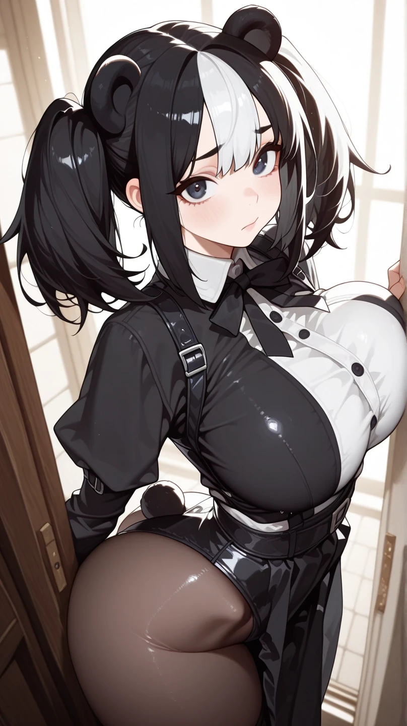 (Crossing your legs:1.5),(((High leg:1.5))), (strapless:2.0),((living room:1.5)),(strapless:2.0),((ソファに座ってtitsを強調:2.0)),(latex:1.5),((Elbow-length black leather gloves:2.0)),Big beautiful eyes:1.5,Cute like an idol, Perfect Skin,((black leather opera gloves:1.5)),(black leather thigh high boots:1.5),(black bunny girl:1.5),((Highest quality)),The best smile:1.5,Highest quality, 4K, masterpiece, Very detailed, Studio Lighting,((Black Hair:1.5)),((black eye:1.5)),(Huge breasts:1.8),(垂れ下がったHuge breasts:1.8),Anime-style image of a woman with rabbit ears and a black bodysuit, tits proportions, Enchanting anime girl, , , Very detailed全身, sfw Big Breasts, Big Breasts!, sfw version, Anime very detailed, Perfect body with realistic shading, have large breasts, Azur Lane Style, Photorealistic perfect body, Smooth anime CG art