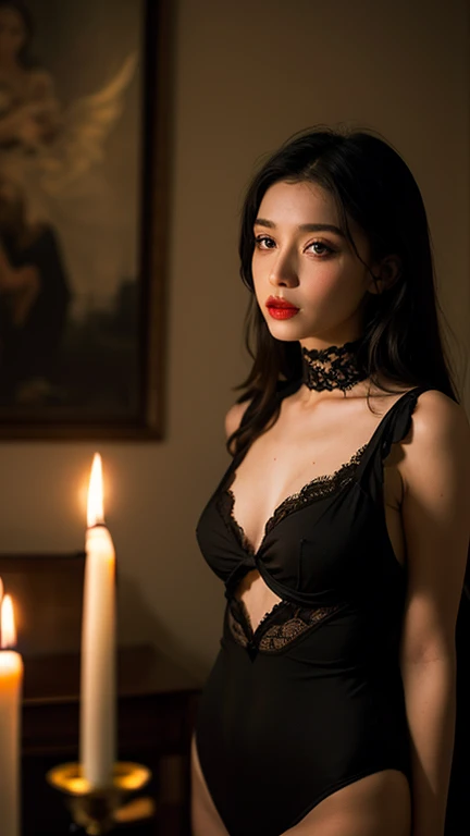 (best quality,highres),lady of the night,sensual,evil skeletons,dark bedroom,bed,temptation,candlelight,provocative pose,glamorous,fierce gaze,seductive atmosphere,hidden desires,mysterious aura,shadows dancing,erotic energy,sensual movement,intense passion,dark seduction,powerful allure,subtle seduction,vivid colors,haunting beauty,night of lust,mesmerizing charm,forbidden desires,whispered secrets,enchanted night,eerie ambiance,seductive confidence,unveiling fantasies,mysterious whispers,alluring darkness,seductive provocations,thrilling encounter,mesmerizing temptations,immersive experience