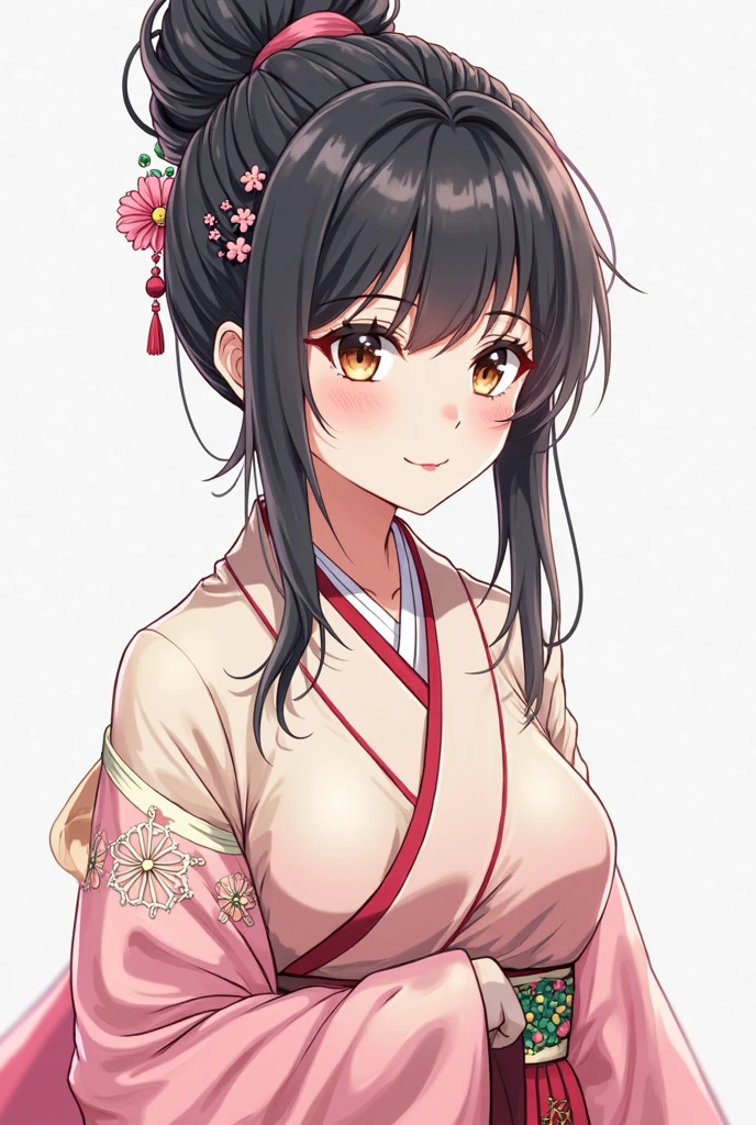 Highest quality, masterpiece, 4K, Highly detailed face, Highly detailed skin, Highly detailed wallpaper, Japanese anime, Second Dimension, Small face, Big Breasts, Normal body, Accurate body, Fine skin, Very beautiful cleavage, NSFW, whole body, One girl, Shy smile, Sweaty, Cosplay, Swimwear