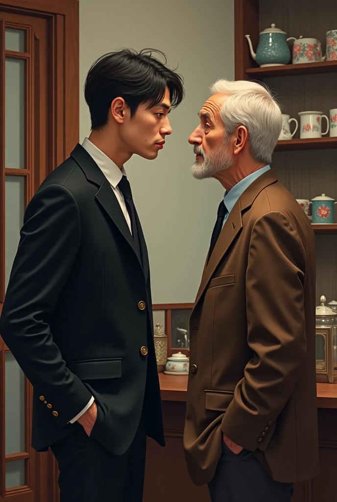 an old man wearing very manly tights,The carriage squeezes some people from behind,Hug him,Talk in his ear,Other men hold him on their laps,Lift him,(Wearing a bodysuit,His crotch is protruding and big),40k,Photography,tmasterpiece,Best quality,Big ass and big breasts,(white cardigan:1,3) ,Pick him up,Pick him up,Striking various poses。 muscular men, muscular,