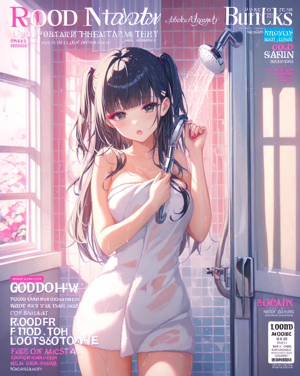 ASAMIKEI, red HAIR, PONYTAIL, LONG HAIR, SIDELOCKS, PURPLE EYES,, large breasts, , solo, sewer, Heavy snowfall area, sea (Sweating profusely, Love juice, Wet Woman, female ejaculation) empty eyes, crying, nsfw, nipple, naked, Peeing, lactation, projectile lactation