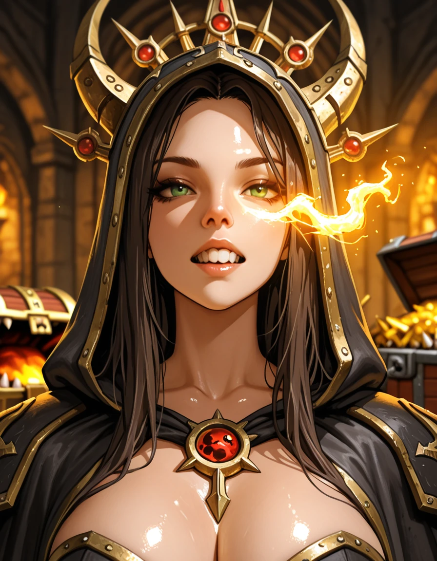 uma mulher sentada em um trono cercado por caveiras e velas, Necromante bonito, Artgerm Julie Bell Beeple, menina necromancer bonita, menina bonita necromante, arte de terror de fantasia, arte de fantasia de terror, arte de terror de fantasia sombria, por Yang J, Artgerm e RossDrew, Deusa da morte, Epic fantasy art style