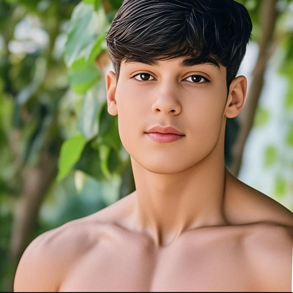 Menino adolescente((16 anos)), branco, cabelo meio cor azul, pelo no suvaco,fortinho, tanquinho, ((sem roupa)), ((pelado)), ((penis ereto))