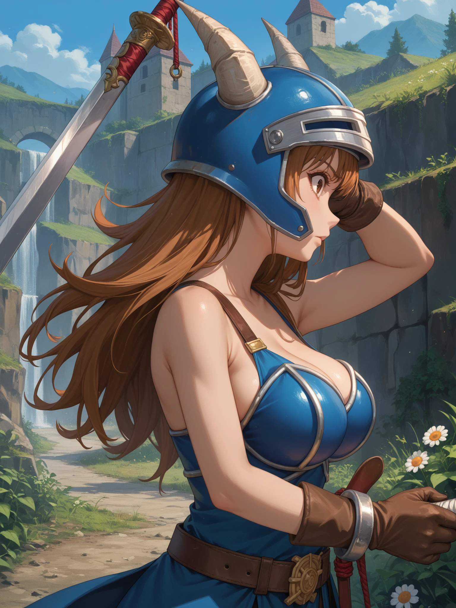 (masutepiece:1.5)、(top-quality:1.5)、(16k wallpaper:1.2)、(Photorealsitic:1.2)、(ultra-detailliert:1.2)、(超A high resolution:1.2)、(Ultra-detailed and realistic skin:1.2)、Detailed and clean eyes、Tsuriformes、Beautiful eyeshadow、(Sea sand beach)、(Octopus Monster:1.2)、(Defeat the octopus monster with a great sword:1.5)、(long black high ponytail:1.3)、Natural Color Lip、large full ???????、Superheroine in a revealing costume、(luxury blue ???? armor、a miniskirt、knee high boots and sword:1.3)、Cute smile、battle dancing、Agile movement