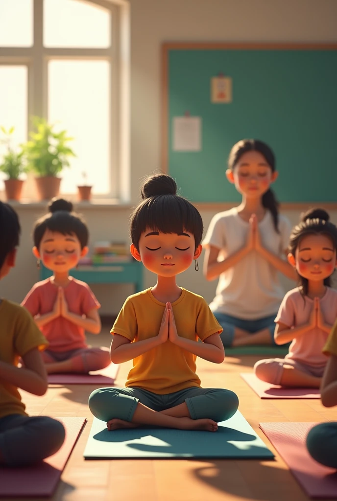 Pixar image of students practicing discipline