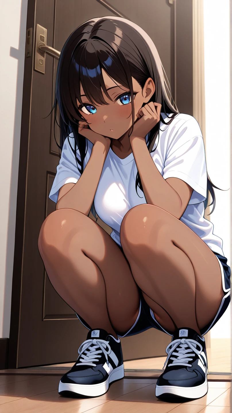 {{{beautiful}}}, amazing, (best quality:1.5), (masterpiece:1.5), extremely delicate and beautiful, intricate details, finely detailed, extremely detailed, beautifully detailed, ultra-detailed, (hyperdetailed:1.5), high resolution, (illustration), watercolor pencil, Clear line drawing, (ufotable style:1.1), (ufotable screen cap:1.1), anime coloring, anime screencap, (latest picture), backlighting, dynamic angle, glow, depth of field, {{{body satisfaction}}}, (body with a good balance of style:1.5), (slender figure:1.5), perfect body, perfect hands, perfect feet, (two arms:1.2), (two legs:1.2), (five fingers each:1.2), (perfect joint:1.2), perfect joint movement, beautiful detailed eyes, (detailed eyes:1.5), finely detailed eyes, perfect anatomy, full dissection, perfect composition, correct limbs, balance and coordination in all things, realistic:0.5, precise fingers and hands, (finely drawn hair:1.5), {{{cool girl}}}, (black hair:1.3), (semi-long hair:1.3), (straight hair:1.3), bangs, (cyan eyes:1.3), (medium breasts:1.3), (small-sized buttocks:1.3), {{{Bedroom}}}, (bed:1.3), indoors, {{{blush}}}, shy, (sweat:1.5), (teary eyes:1.7), (ecstasy:1.5), gasping face, (ecstasy face), (white liquid drips between her legs and down her thighs:1.5), {{{blush}}}, shy, (sweat:1.5), (teary eyes:1.7), (ecstasy:1.5), gasping face, (ecstasy face), (white liquid drips between her legs and down her thighs:1.5), {{{masturbation}}}, female masturbation, masturbating, fingering, (spread one's legs:1.3), (solo:1.5), self-love, self fondle, 1girl, clothed, (doggy style:1.5), (on all fours:1.3), ass, top-down bottom-up, {{{school uniform}}}, (white collared shirt:1.5), white shirt, breast tent, (checkered pleated skirt:1.5), checked skirt, pleated skirt, (unbutton one's first button:1.5),