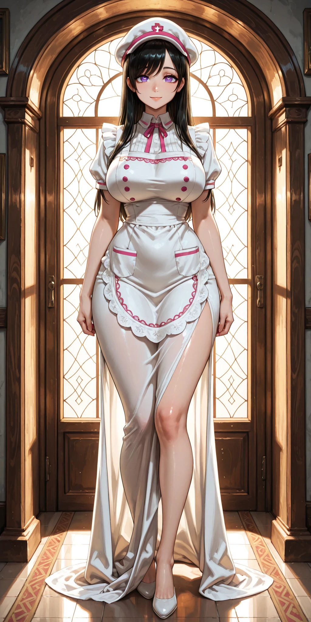 Gorgeous purple hair，teenage wife，Big breasts，Real-time 2D images
