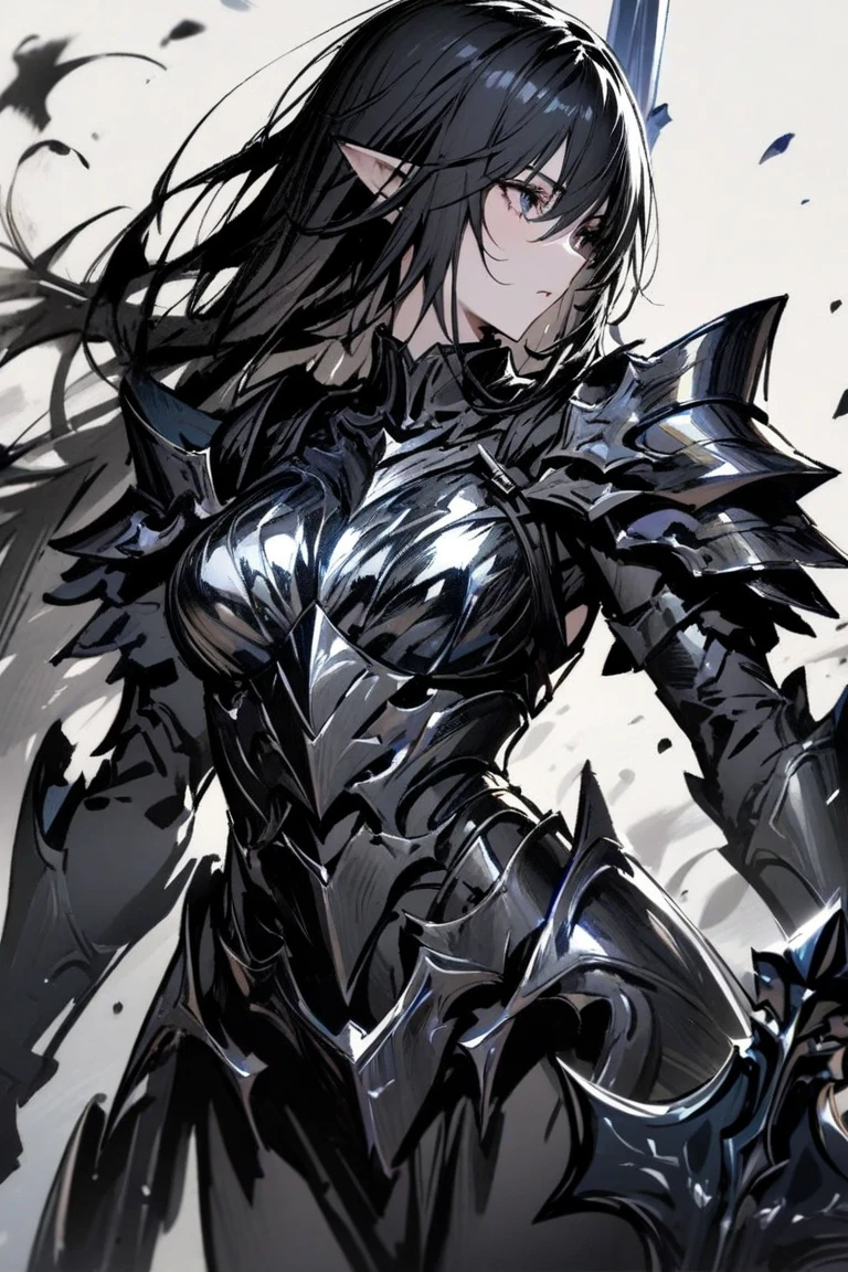 Dark armor female paladin