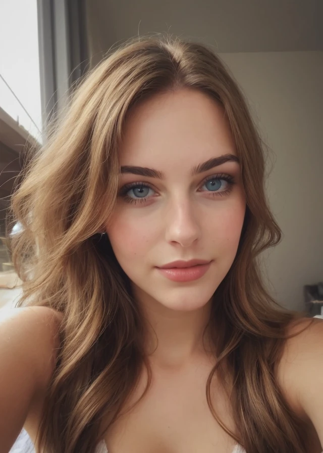a selfie of a pretty young woman, taken with iphone camera