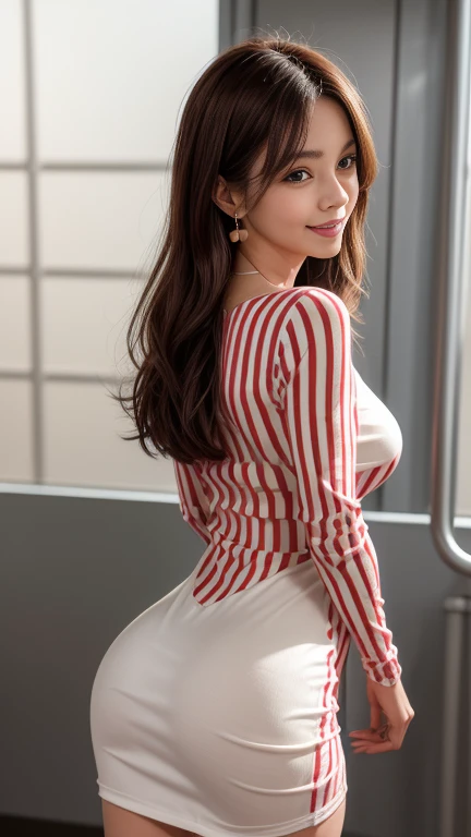Beautiful woman in a 90s retro dress, Fashion Magazines,