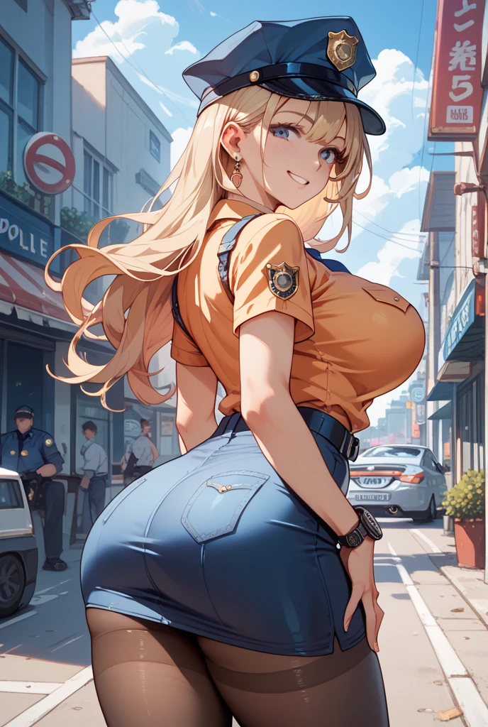 masterpiece, highest quality, best quality, official art, beautiful and aesthetic: 1.2), (1girl), extremely detailed, (fractal art: 1.3), colorful, highest detailed, perfect face, upper body, HDR, (prayer: 1.3), (dynamic stripes, luminous traces: 1.2), bright colors, seras, garage,  mechanic, standing, ass focus, breasts, large ass, bare ass, naked, nude, ass window, sexy, wide hips, thicc figure, Detailed blue eyes, Detailed face, Detailed eyes, perfect face, perfect eyes, wearing denim shorts, exposed back, shirtless, looking back, looking at viewer, nude top, No shirt, red eyeshadow, red eyeliner 