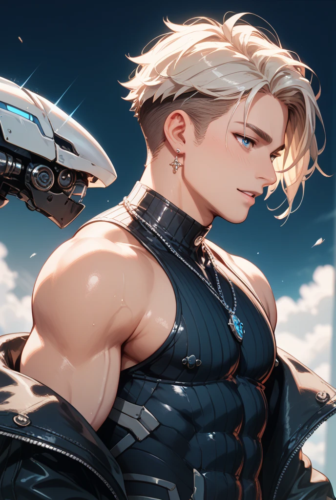 Jinwoo, a young Korean samurai in his twenties, exudes an imposing yet benevolent presence. His short middle part hair, styled like that of K-pop idols, is platinum blonde. His deep brown eyes, almost black, carry a wise and determined gleam. His face is fine and well-defined, reminiscent of Korean K-pop idols. His expression is serious but can soften in the presence of those he protects. His skin is fair and pale. He has an athletic and well-proportioned physique, with developed musculature that is not excessive. He is dressed as a samurai.. Ambiance sombre by Yang J, Guweiz, (best quality, 4k, highres, masterpiece:1.2), ultra-detailed, (realistic, photorealistic:1.37), HDR, UHD, studio lighting, ultra-fine painting, sharp focus, physically-based rendering, extreme detail description, professional, vivid colors, bokeh, portraits, landscape, horror, anime, sci-fi, photography, concept artists, vibrant color tones, atmospheric lighting