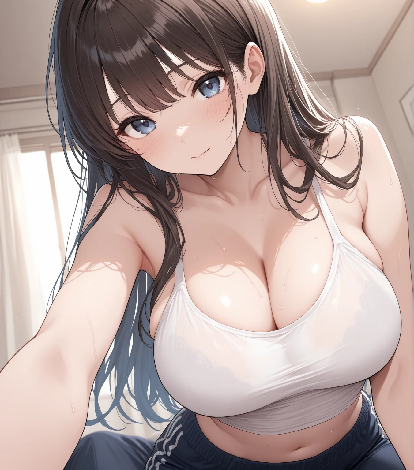 Neat big breasted beautiful girl　girl wearing a shirt　Pure and cute popular idol　Two-dimensional beautiful girl　