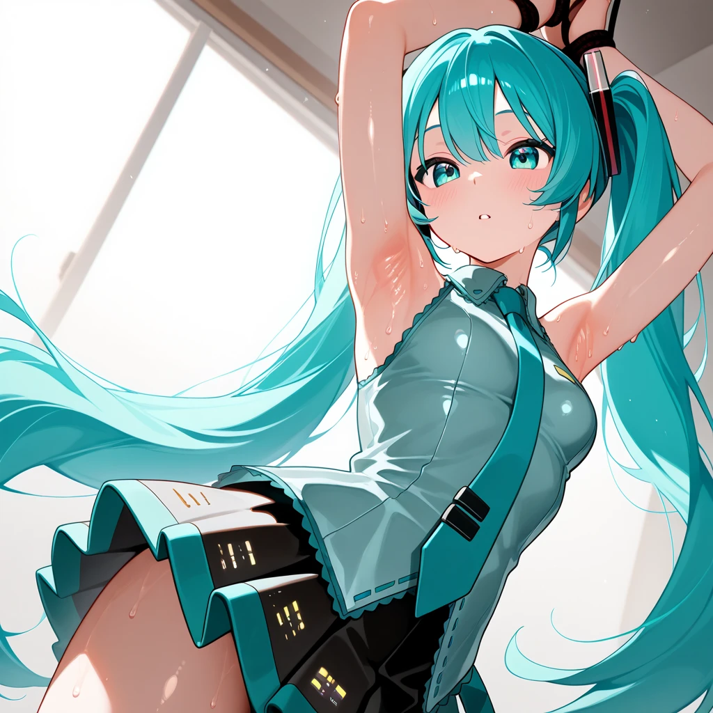 ((best qualtiy, 8k, tmasterpiece:1.3)), Focus:1.2, perfect figure beautiful woman:1.4, Cocked buttocks:1.2, ((Cut hair in layers:1.2)), , (Rain, Street:1.3), Bandeau Dress:1.1, Highly detailed facial and skin texture, A detailed eye, 二重まぶた,Whiten skin,long whitr hair,(with a round face:1.5),Big breasts Hatsune Miku