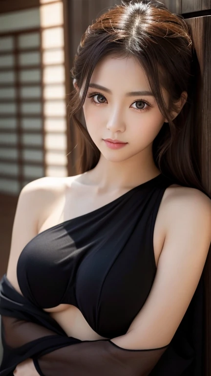 best quality, masterpiece, 1girl, Beautiful face, (photo realistic:1.3), rim lighting, (high detailed skin:1.2), 8k uhd, dslr, high quality, high resolution, 4k, 8k, Bokeh, absurdres, best ratio four finger and one thumb, (realistic:1.3), cute 1girl, wearing black formal blazer, medium breasts, short skirt,