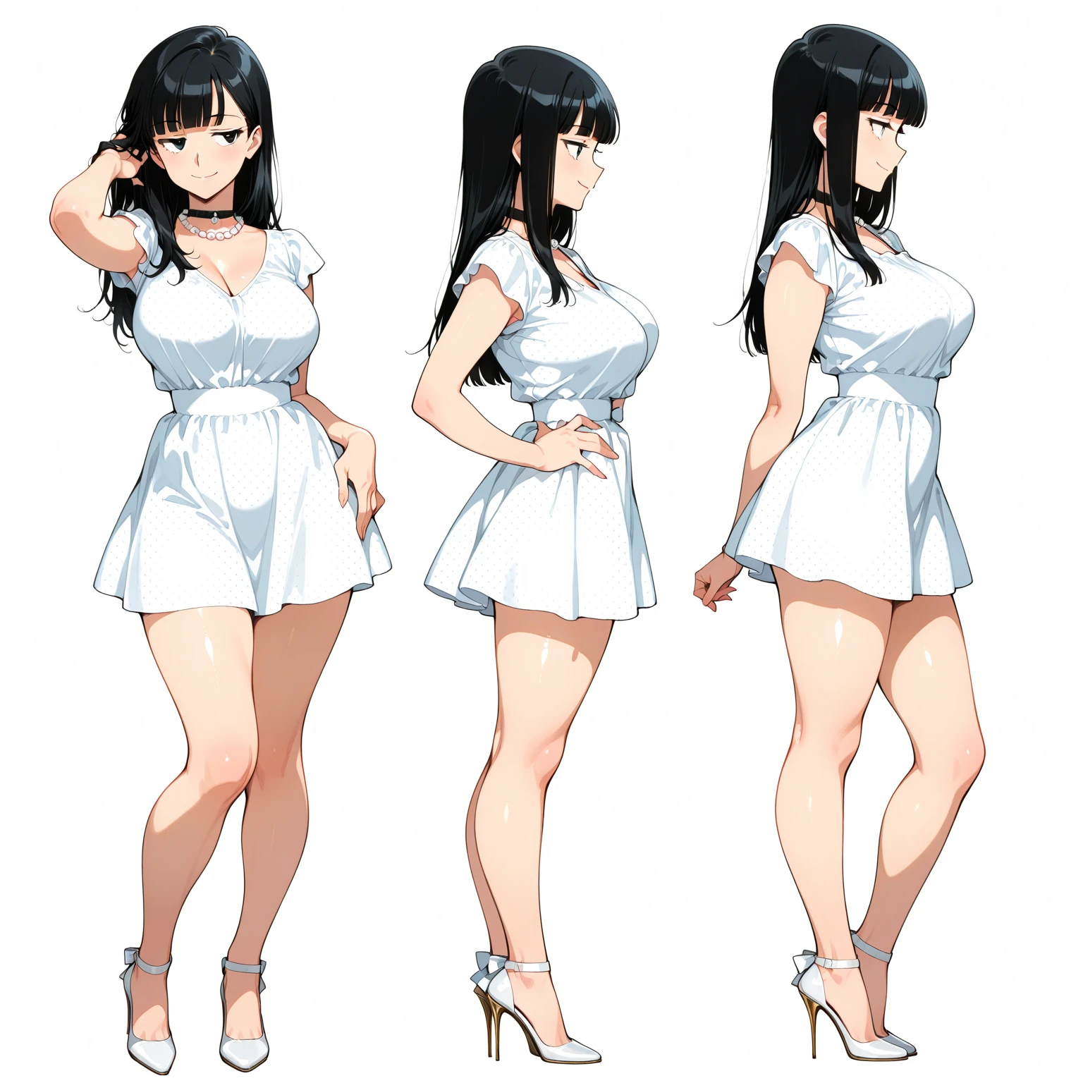 (masterpiece, Highest quality:1.2), One Girl, alone, whole body, Big Breasts,, Brown Hair,Big Breasts, Brown eyes, Mature Woman, ((Character design sheet)),((rough sketch)),Thick thighs,One Girl,Pussy juice,Sexy pose,Cheerleader, sneakers, ((White micro panties)), ((Strong wind from the front)), ((Peeking up a skirt)), ((Skirt flipped up by the wind)), , Beautiful thighs,Wet,pubic hair,Jumping with orange pom-poms,
