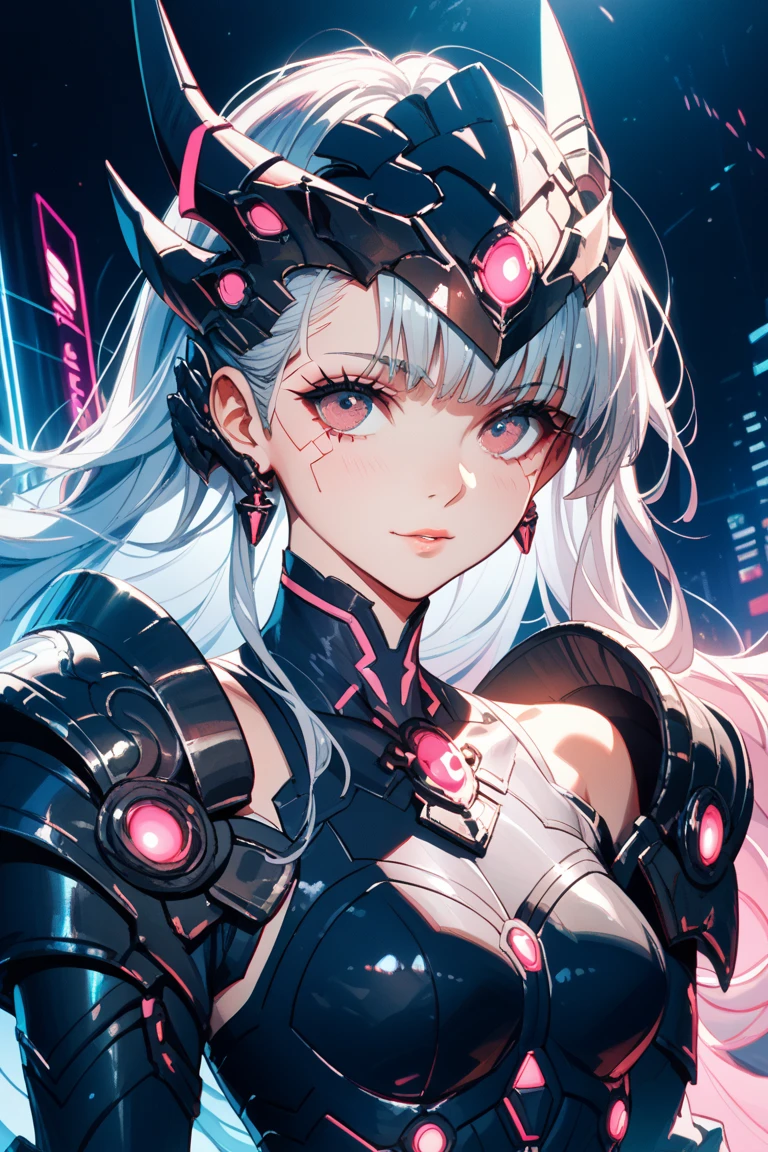 最high quality、best image quality、masterpiece、android girl((18-year-old、 By becoming、vest bust、medium bust,wide open breast tea、red glowing eyes, water hair、messy hair、long hair、thin,highest valley、Blue robot body、Shiny red body、Close ~ eyes、attack、Show the whole body、robot arm、robot feet、villain、evil smile、bad smile、laugh loudly、villain pose、Black robot wings,)),high quality、beautiful art、background((dark bio facility、dark room、Infrared Sensor、red lighting))、Flight、debris flies、Depth of written boundary、movie、visual art、perfect art、8K,genuine、