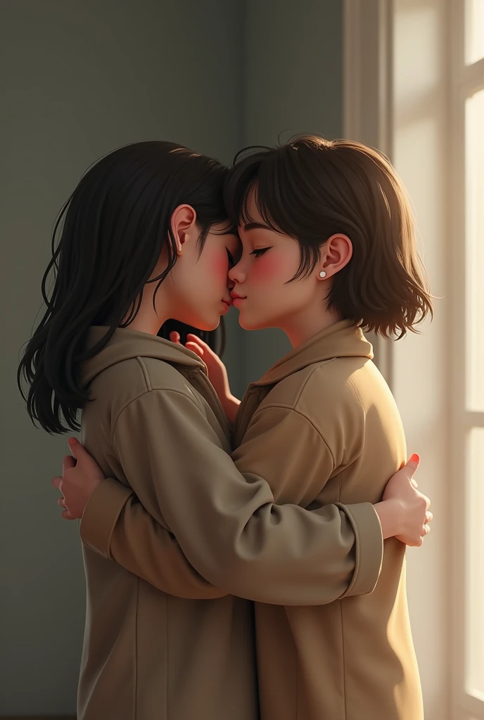 score_9, score_8_up, score_7_up, source_anime,realistic, (mother and son) kiss hug
