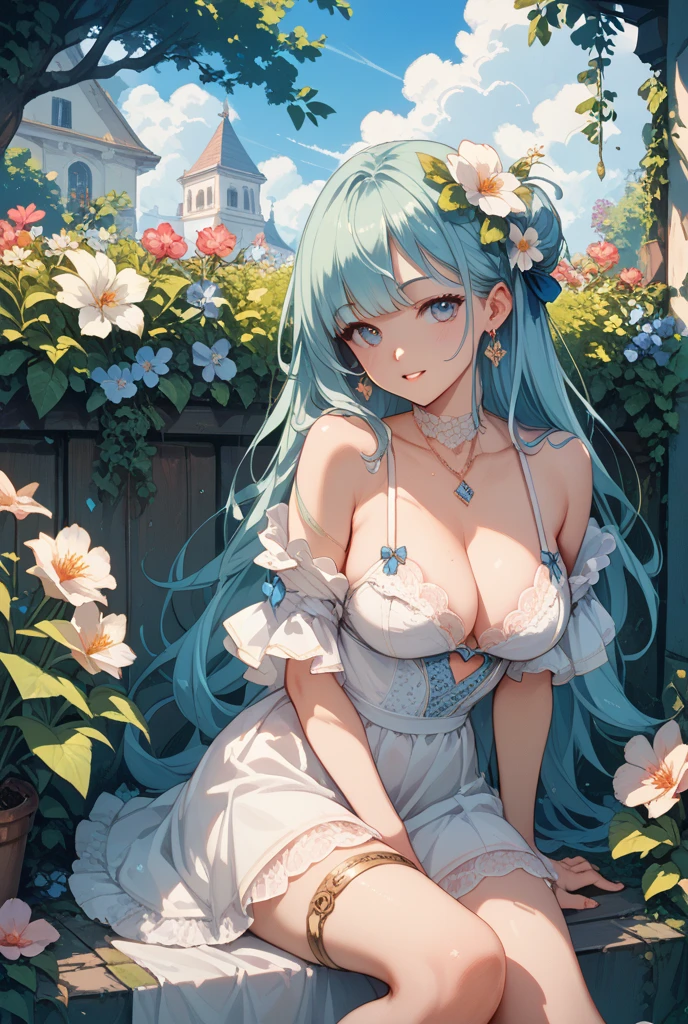 (8k, RAW photo, best quality, masterpiece, highres, absurdres, ultra detailed:1.3), (Photography, realistic, photo-realistic:1.4), (beautiful natural lighting, beautiful deatailed shadow, beautiful detailed glow :1.4),  atmospheric,

BREAK Beauty 1 Girl,Solo,(Cute:1.5),(Chibi:0.6),(kawaii:1.5),(Loli:0.5),BREAK,(17 years old girl),Very detailed,colourfull,highest details,Clear skin,Beautiful skin,Shy,Very detailed,colourfull,highest details,BREAK,Clear skin,Beautiful skin,Shy skin,1 beautiful girl,(Heterochromia,blue eyes,green eyes:1.75),star eye silhouette,BREAK (pale blue hair, Medium length:1.4),(side ponytail,A little curly hair,Princess Cut, crossed bangs:1.3),,(cleavage of the breast,Big breasts,Beautiful breasts,Large breasts:1.5),(long eyelashes, Double eyelids:1.2),Solo,gleaming skin, Clear skin, Beautiful skin,(best quality face),(Top quality glowing eyes), (The best smile,:D:1.45),    

BREAK //Character

//Character
1girl,
BREAK
//Fashions 

(red frozen crystal-themed dress with intricate ice-inspired  details:1.2),(red dress adorned with abundant lace and  ribbons:1.3),(mesmerizing red dress inspired by ice crystals, creating a  magical aesthetic:1.2),(effortlessly chic hairstyle:1.4),

BREAK  landscape of Nostalgic japan streetscape, many Stretched electric wires, many Complex Electric pole, (vivid sunrise clouds:1.1), (Strong glitter Dazzling backlight:1.1), (Grass dripping with morning dew, tip of lawn enlarged, large lecture park, running with singing: 1.45), wind, wariza,


BREAK wakame,wakame,wakame,(cowboy shot,from side:1.4),

 BREAK manga illustration.media,manga style,(water color:1.15),

