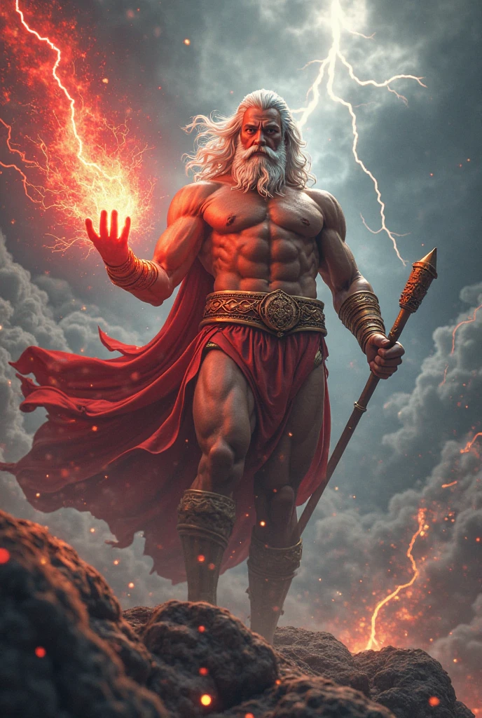 Make a man with red lightning around his body, with super speed and with a scythe thanks👍