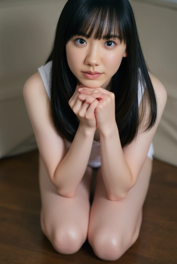 (Highest quality, 8k, 32K, masterpiece), (Realistic), (Realistic:1.2), (High resolution), Very detailed, Very beautiful face and eyes, One Girl, Delicate body, (close, Highest quality, Attention to detail, Rich skin detail), (Highest quality, 8k), Very detailed, (Realistic, Realistic:1.37), Bright colors, (((Completely naked))), (((Pure white wall background))), (((Look straight ahead))),(((Small breasts))),(((Head to knee portrait image))),(((whole body)))