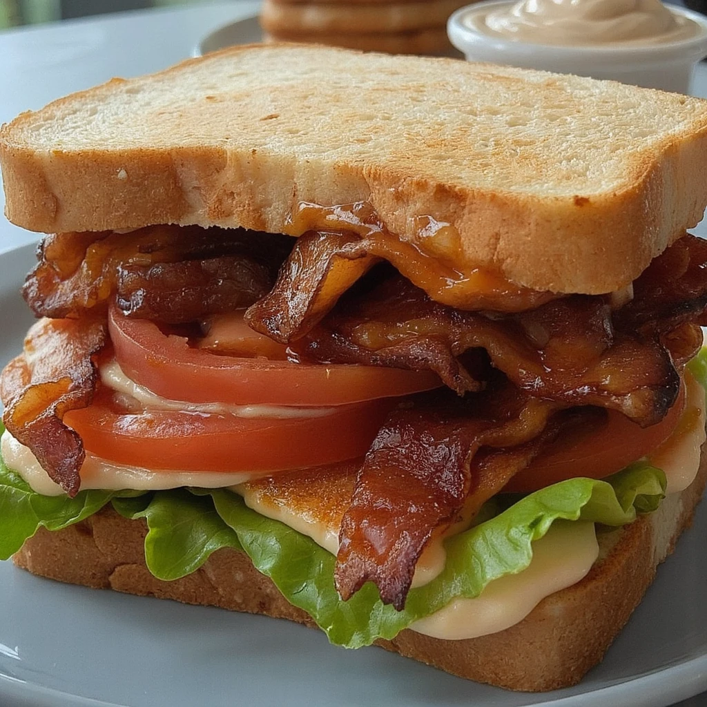 photo of a scrumptious BLT sandwich with extra bacon, (rustic diner background)+, seed bread, pepper jack cheese, (intricate details:1.12), hdr, (intricate details, hyperdetailed:1.15)