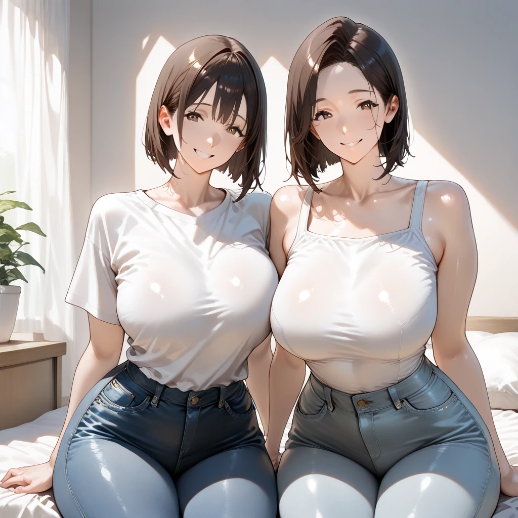 nude、naked、30-year-old woman、Mother,Married women,,Black Hair,Shortcuts、short hair、Casual wear、calm appearance、sweater、shirt、ポロshirt、Clothing patterns、Clothing Design、whole body、 Hand on the chest that is being held、My breasts are being massaged、A man is rubbing my breasts、Man&#39;s arm、Adult male behind、Focusing on couples (Men and women)、後ろからMy breasts are being massaged、Two characters、A large number of hands、Hand on stomach、My arm is being grabbed、Soft Breasts、Five fingers、men and women、Glasses
