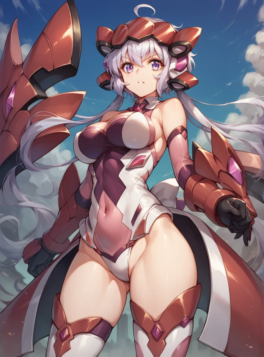 akane shinjou, 1girl, solo, young woman, 16yo, short hair, crimson eyes, large_breasts, magical girl, cleavage, Ichaival