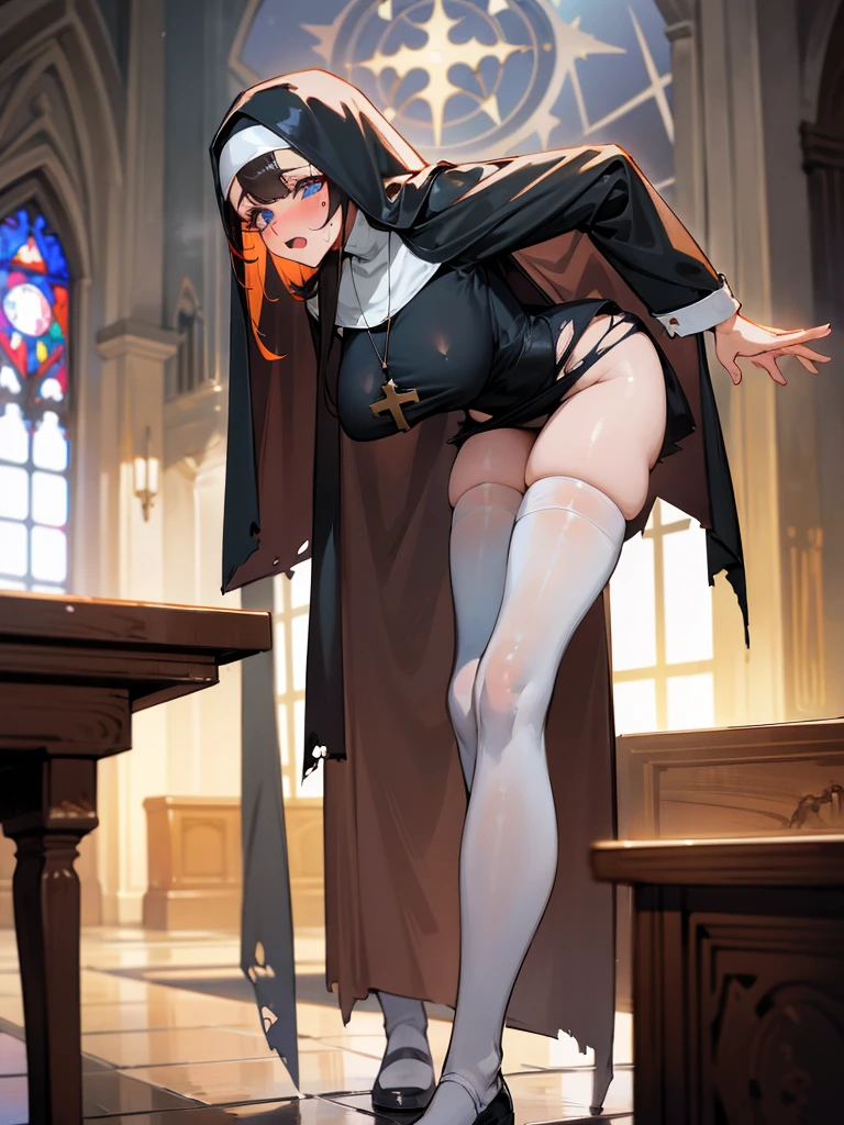 ((Plague doctor:1.4)), Black white and red outfit:1.3,Pixel Art:1.4, One Girl, alone,mask, gloves, ((Faceless, Plague doctor mask:1.4)), Tabard, Medieval, (((Big Breasts:1.6, Areola 1.1, Perfectly shaped nipples:1.2))), Place your arms at your sides, Wide Hips, (((Exposed thighs:1.1))), Embarrassing, 濃いblush, blush, ((Thick thighs)), Dark Room, (((View from below, 1boy:1.3, Straddle the viewer:1.3, Sitting on the viewer's waist, Showing the vaginal opening:1.3, Perfect vagina:1.4))), bed board, Wooden railing, window, Wooden table, night, Thigh-high boots, tall leather boots, Heart Eyes, (Voice of the Heart), Heavy breathing, close, Mature Woman, open the door, Wooden door, corset, indoor, Dark Room, No light