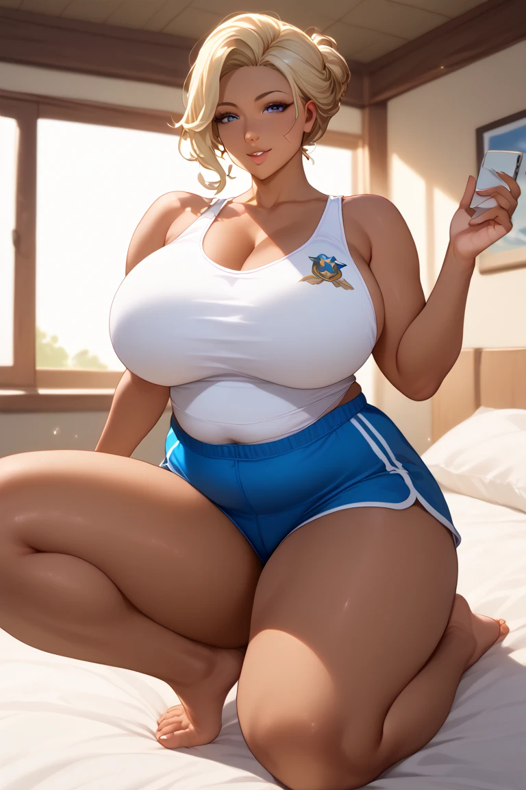 Ultra HD、Ultra high definition、Noise Reduction、perfection、Image quality adjustment、Balance Changes、Optimal Lighting、 corrections、Detail Correction、girl、18-year-old、((Gal、Blonde))、Camel Toe、Giant tit、Nipple Puffs、Cleavage、Plump、Super big breasts、Super big butt、Bubble butt、((Sexy shiny light blue tennis uniform)), Sun visor,
(Beautiful views), Daytime, (Tennis court:1.2), ((Sexy pose)), (Lips parted),Camel Toe、Giant tit、Nipple Puffs、Cleavage、Plump、Super big breasts、Super big butt、Bubble butt、((Lying on your back))、((((Super big breasts、Saggy breasts:1.6))))