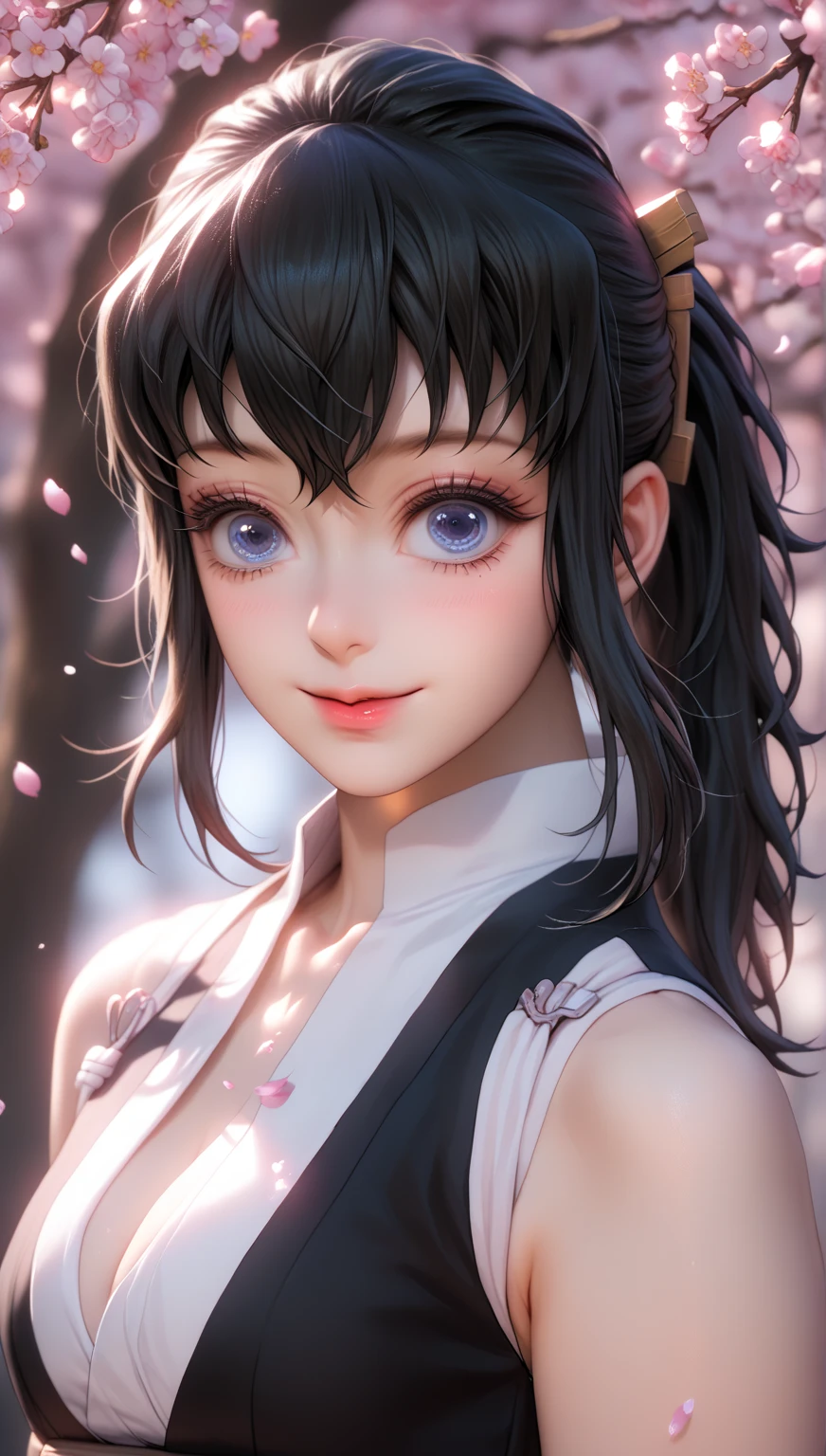 score_9, score_8_superior, score_7_superior,sauce_anime, High-resolution images,masterpiece,Highest quality,girl,Cute Face,Beautiful Skin,_Shogun_Genshin Impact,ベッドのsuperiorで寝転んでいる