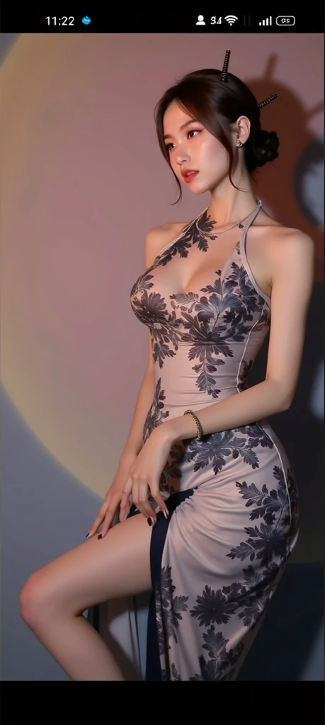 8K, masutepiece, Raw photo, Best Quality, Photorealistic, Highly detailed CG Unity 8k wallpaper, depth of fields, Cinematic Light, Lens Flare, Ray tracing, (Extremely beautiful face, Beautiful lips, Beautiful eyes), intricate detail face, ((Ultra detailed skin)) 1girl in, In the Dark, deepshadow, Pretty Korean girl, Kpop Idol, 1 girl, (Very slim and slender fit muscular body:1.3), ((Looking at Viewer)),(Big smile:1.3), (Fashion City Night, a dark night, (Neon sign), (Blurred background), Fashion Street Night),(No people in the background:1.3), Beautiful earrings, Bracelets, pantyhose, Clear eyes, Walking, (pale skin), (Big eyes), Face forward, (Brown hairs), (Full body shot), ((Silk cheongsam:1.3)), ((tight fit dresses)), , (Looking at Viewer:1.3) opened breast, Very slim, huge tit, backtrack, (Back shot), ass forcus, Before the eyebrows,(Tight Dress), thick thighs,Frameless glasses,Beautiful ponytail,Ultra-realistic depictions,ultra-fine photos,, Best quality, Ultra high definition, Natural light, Full body portrait,( Amazingly beautiful style),((Chestnut hair and semi-long hair that sits in the wind))), (small breasts:1.3),(Thick thighs:1.3), Dynamic poses, Detailed beauty face, Brilliant eyes, Front view, (((A simple swimsuit made of latex material, Camel Toe:1.3))),Urban street, (Beautiful body in detail),((Big)),High detail skin, Realistic skin details, visible pores, sharp focus, 8K UHD, digital, high quality, fair skin, view from below