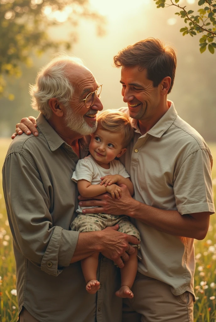 Hand of dad and son with a happy father&#39;s day 