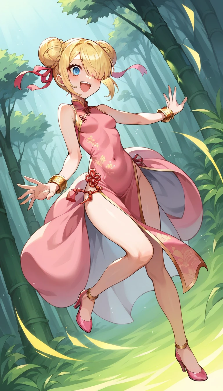 street fighter cammy, showing armpits and pussy, Leaves, grade background. (((half naked)))